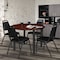 Kee Tables > Breakroom Tables > Kee Square & Round Tables, 48 W, 48 L, 29 H, Wood, Metal Top, Cherry TB48RNDCHBPBK - alternate 3